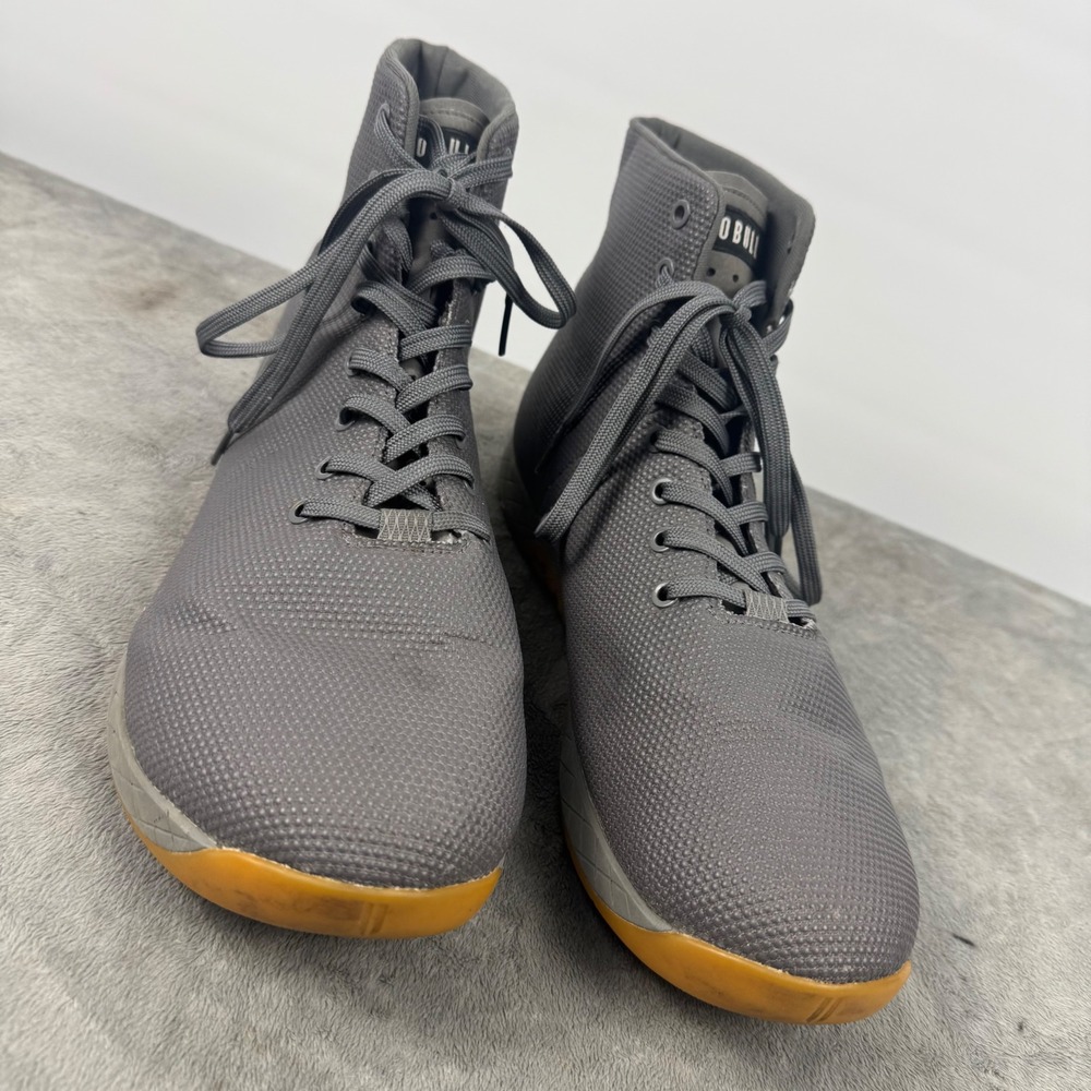 NOBULL High Top Trainer Mens 15 Grey Gum Excellent SuperFabric‎ Training Shoes